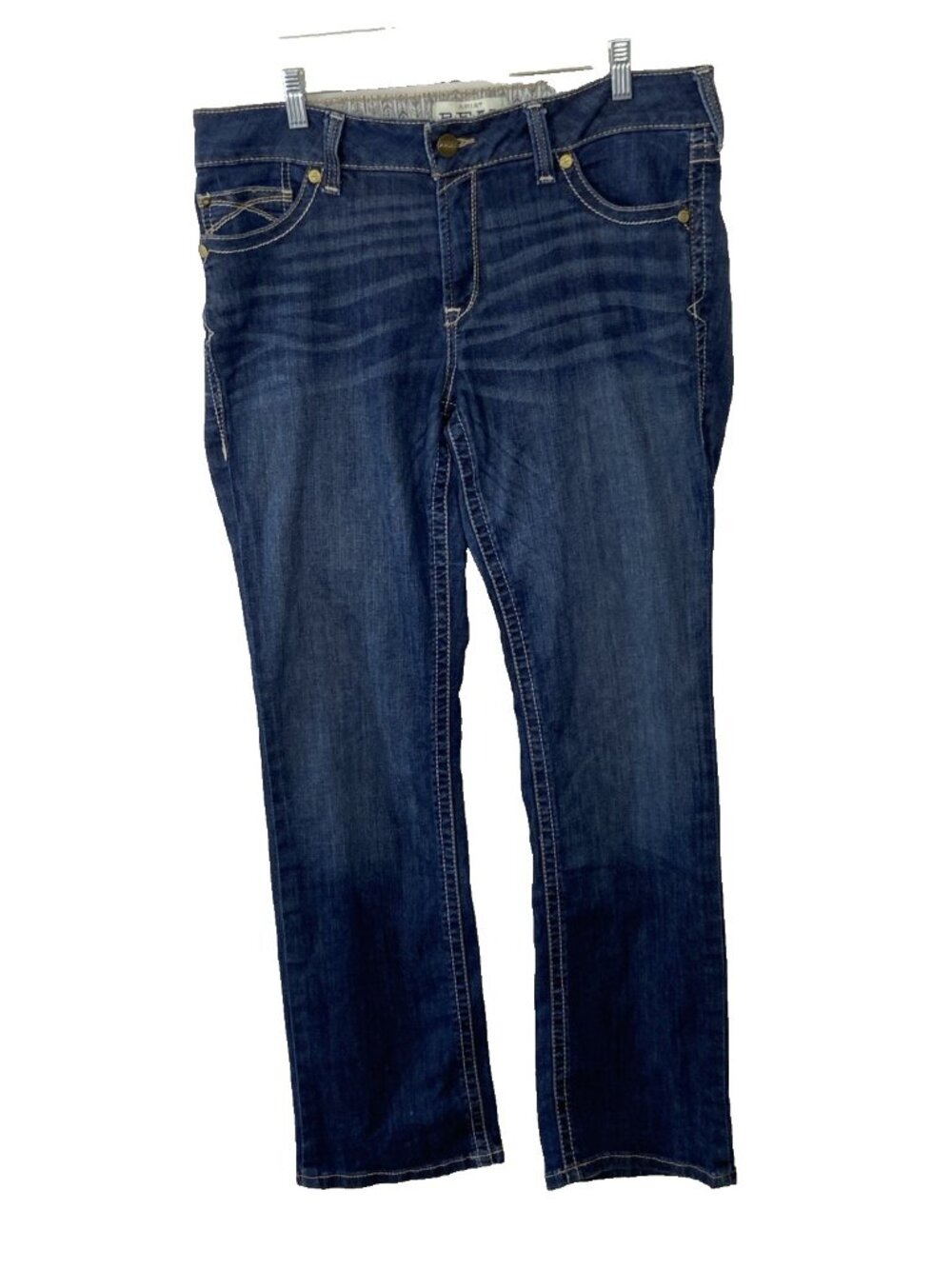 Ariat REAL Denim Mid rise Arrow Kylee Straight Jeans Womens 33R Western